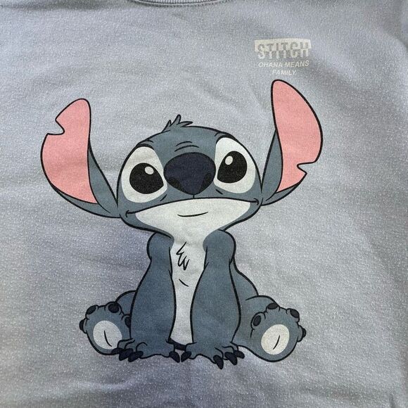 Large Blue Lilo & Stitch Sweater Ohana Means Family - Picture 10 of 13